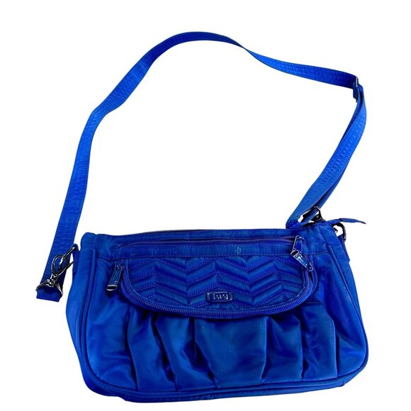 Lug Royal Blue Mambo Crossbody Nylon Canvas Bag Travel RFID Protection NWOT - Picture 1 of 11